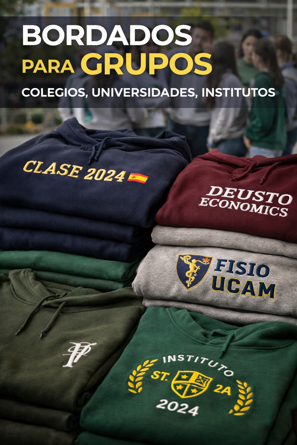 Bordados para Sudaderas de Grupos